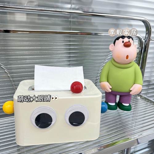 Square Monster Tissue Box: A Dopamine-Boosting Cartoon Deskt - 图1