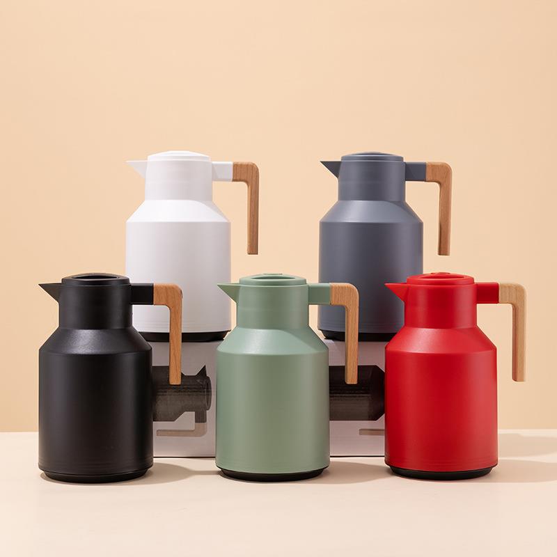 Large Capacity Nordic Style Thermal Water Bottle, 1L Coffee - 图1