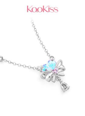 KOOKISS甜美蝴蝶结项链925银女款