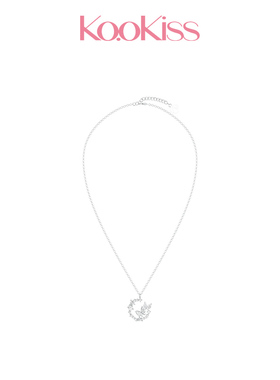 KOOKISS 伴月幸运蝴蝶项链女轻奢简约百搭小众设计高级气质锁骨链