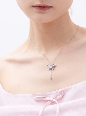 VIVIWELL×Kookiss【羽翼而飞】蝴蝶项链女S925银小众设计高级感