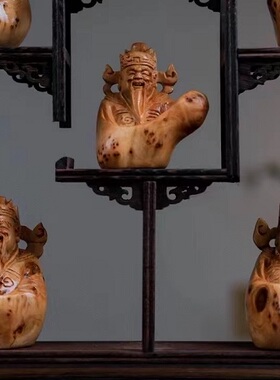 手作神像崖柏招财财神爷香味浓