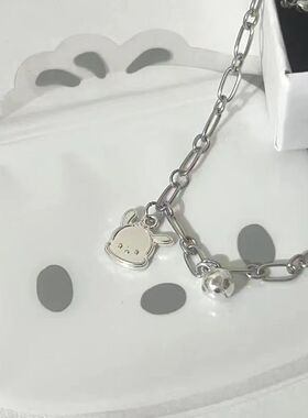 帕恰狗铃铛项链女学生闺蜜甜美可爱少女心手饰ins小众设计感项链