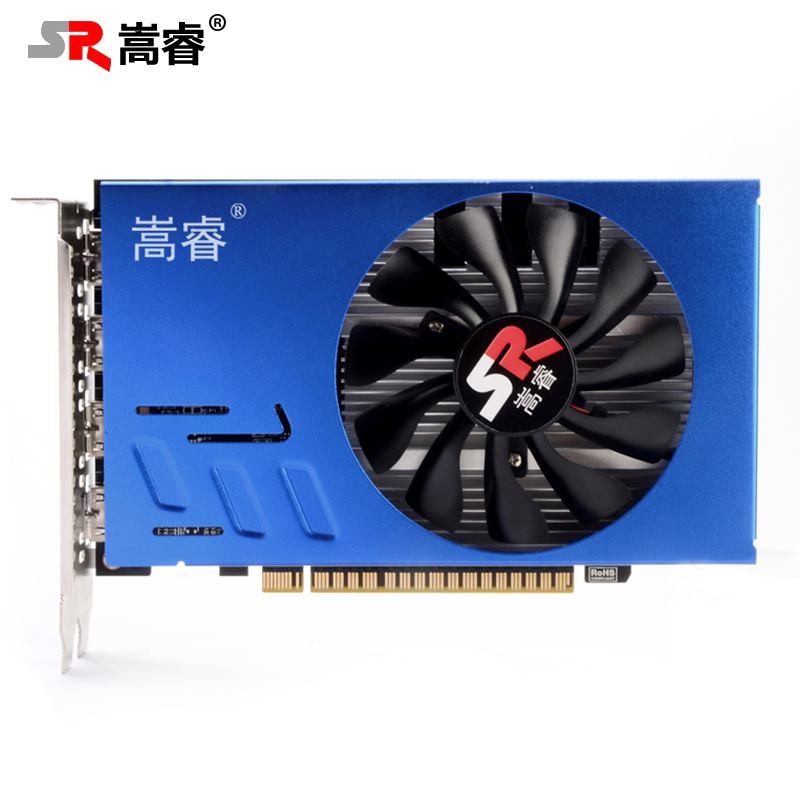 嵩睿多屏显卡锁屏RX580/R7350 6HDMI监控拼接投影融合U3D炒股4K - 图0