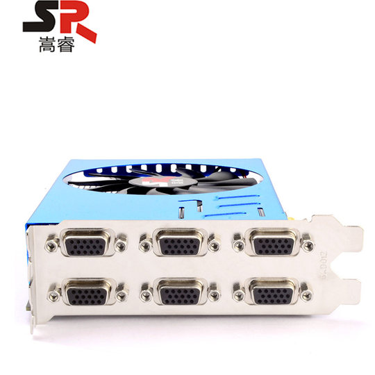 嵩睿多屏显卡GTX1660S GT730四屏一拖四炒股期货拼接监控融合锁屏