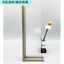 Ultra white Changhong frosted jade sand oil sands striped corrugated steel embossing art glass doors and windows partition screen customization