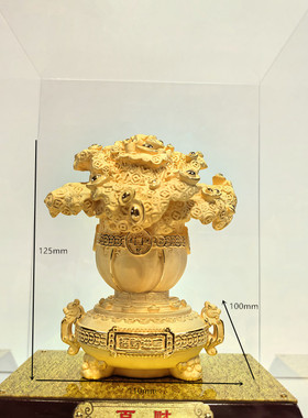绒沙金黄金摆件福纳百财百财如意白菜金银饰品工艺品新居入伙礼品