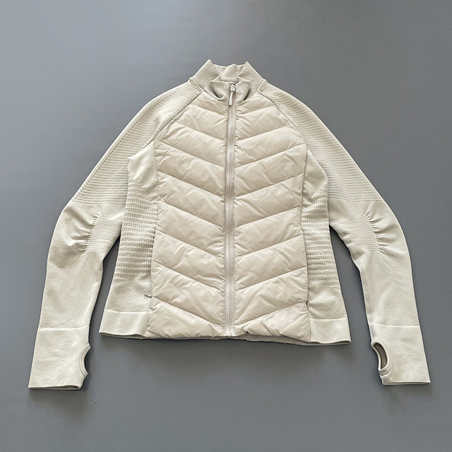 Women's short and thin sports down jacket