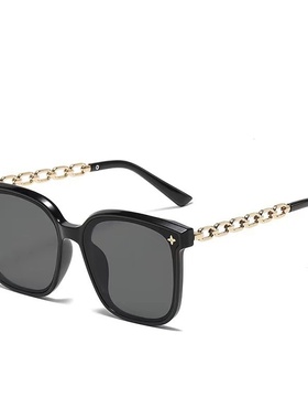 新款墨镜女高级感ins网红款偏光防晒太阳镜大框圆脸显瘦眼镜男款