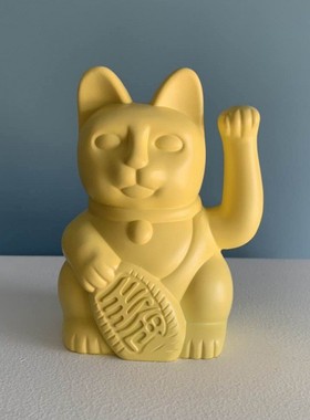2026招财猫法式北欧 黄色粉色蓝色卡通招财猫摆件 创意装饰礼品