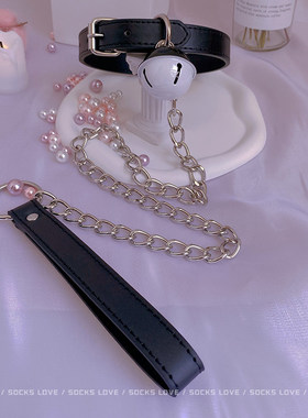 CHOKER纯欲铃铛项圈情侣牵引绳