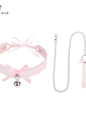 蕾丝小铃铛项圈女蝴蝶结颈带