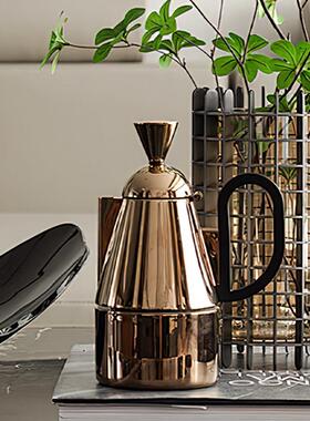 现代轻奢样板间售楼处茶几桌面摆件高级感客厅餐桌花瓶花器装饰品