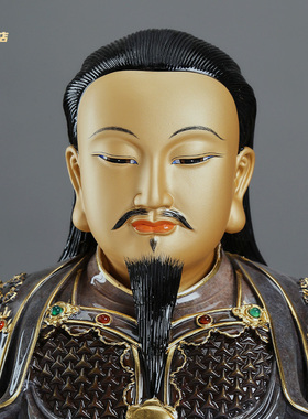 全铜真武大帝紫尊佛堂高温着色