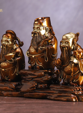 涛羽纯铜祝福室内古茶色切金工艺