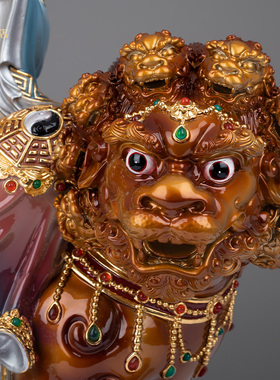 纯铜祝福室内硫晶彩太乙真人