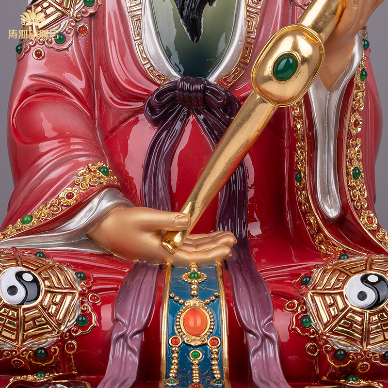黄铜三清老祖琉晶彩太上老君灵宝原始道德天尊祖师爷中式神像摆件