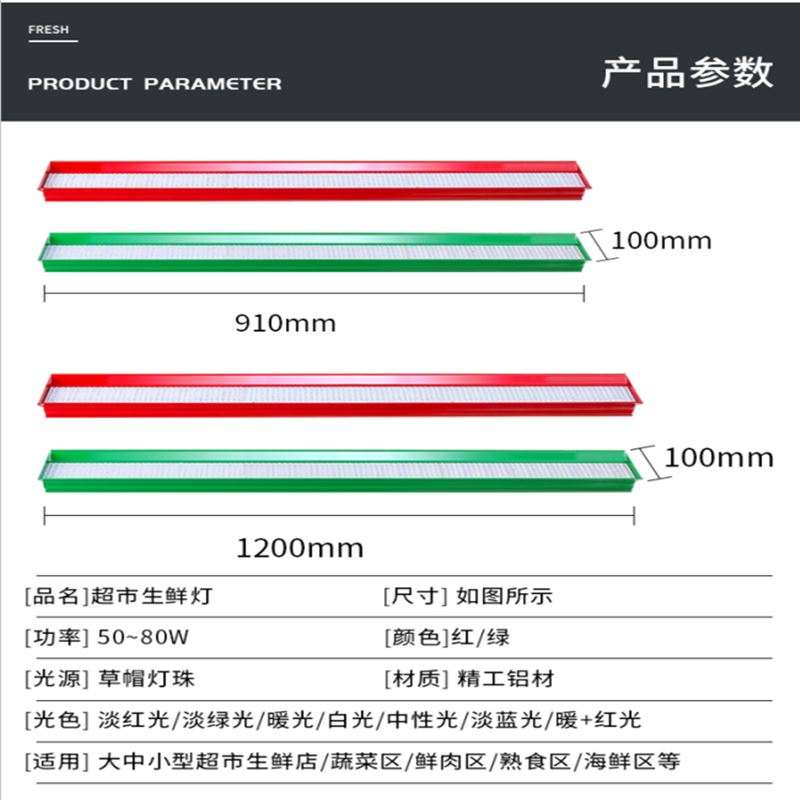 卖肉专用灯生鲜灯冷鲜肉市场卤菜吊店灯熟食暖光卖猪肉用的照明-图1