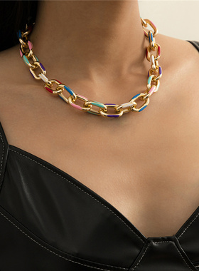 High Quality Punk Lock Choker Necklace Pendant Women Collar