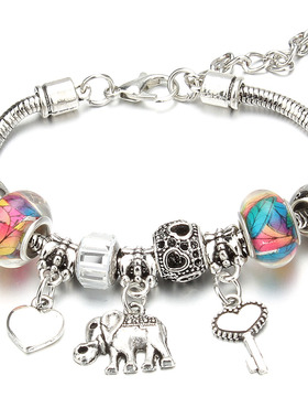 Antique Original Elephant Key Lock Shape 6 Colors Charm