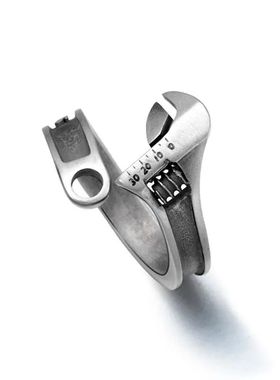 Creative Design Metal Tool Wrench Open Ring for Men Women