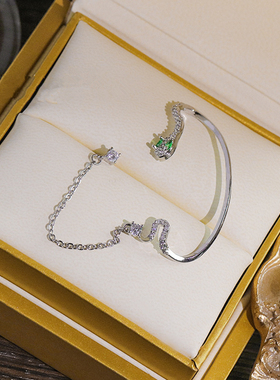 Punk Style Snake-shaped Ear Studs Ear Clips Integrated