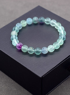 Fluorite Bracelet with Natural Stones 6 8 10mm Beads Charm