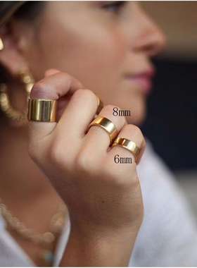Chic Simple Women Rings Stainless Steel Plain Band