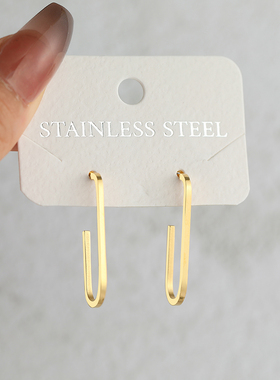 Stainless Steel Earrings Geometric Three-Dimensional