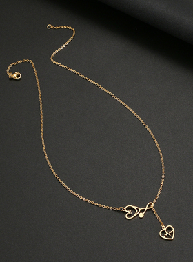 Stainless Steel Necklaces Stethoscope Electrocardiogram