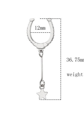 Moonmory Real 925 Sterling Silver Wedding Earring For Women