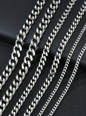 European HipHot 304 Stainless Steel Curb Cuban Chain