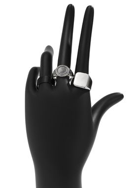 3Pcs/Set Retro Punk Men's Ring Set of Rings Geometric