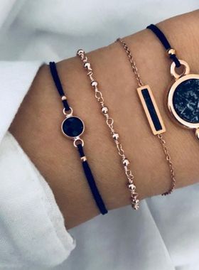 Boho Geometric Bracelet & Bangle Sets For Women Vintage