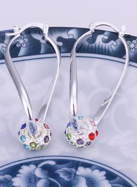 925 silver Earring elegant engagement colorful noble