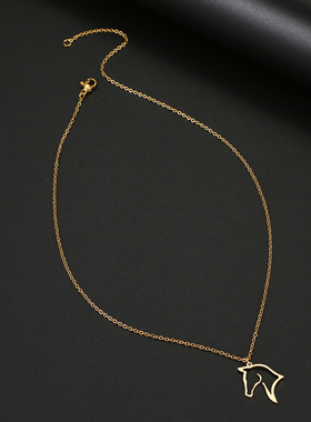 Stainless Steel Necklaces Horse Gift For Horseback Riders