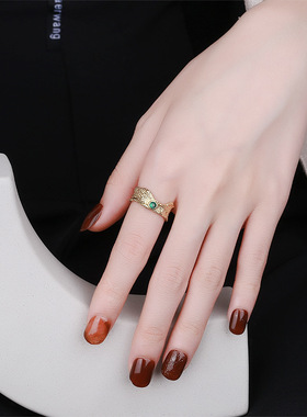 New 925 Sterling Silver Rings for Women Zircon V Gold Color