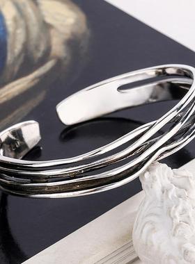 Creative Design Curved Branches Cuff Bangle for Men Women