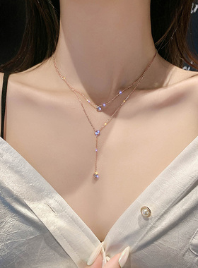 New Trendy 925 Sterling Silver O-Chain Necklace Rose Gold