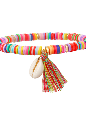 Multicolor Tassel Anklet Bohemian Jewelry For Women Acrylic