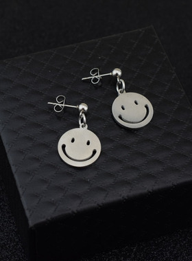Fashion Men Punk Earrings Feather Tassel Long Chain Pendant