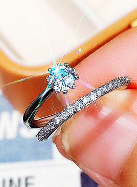 Delicate Silver Color Opening Circle Rings for Women Inlaid