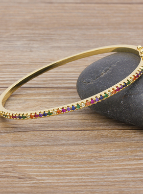 New Design High Quality Charm Rainbow Bangles Copper