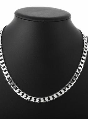 Men's 925 sterling silver necklace 2/4/6/8/10/12MM 40-75cm
