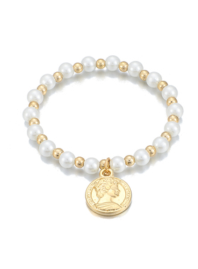 Tocona 6pcs/set Fashion Gold Color Beads Pearl Star