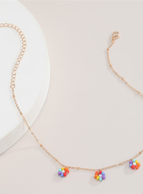 Salircon Korean Flower Choker Necklace for Women Boho
