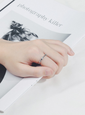 Korean version of Korean S925 sterling silver ring female