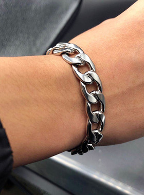 316L Stainless Steel Cuban Chain Bracelet for Men Women