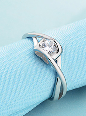 S925 sterling silver ring female net red personality simple