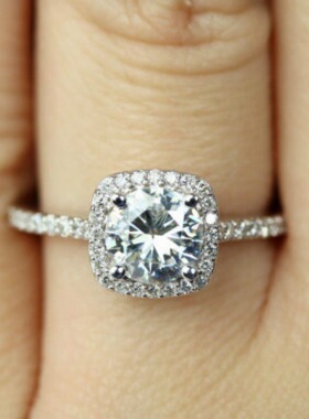 AAA White Zircon Cubic elegant rings Female Wedding Jewelry